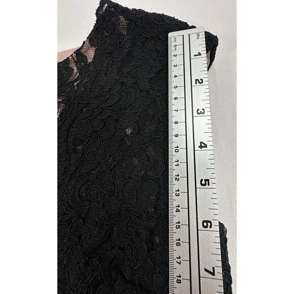 Ralph Lauren Black Lace Cap Sleeves Lined Cocktail Party Dress Fun Stylish Sz 6 - Picture 14 of 16